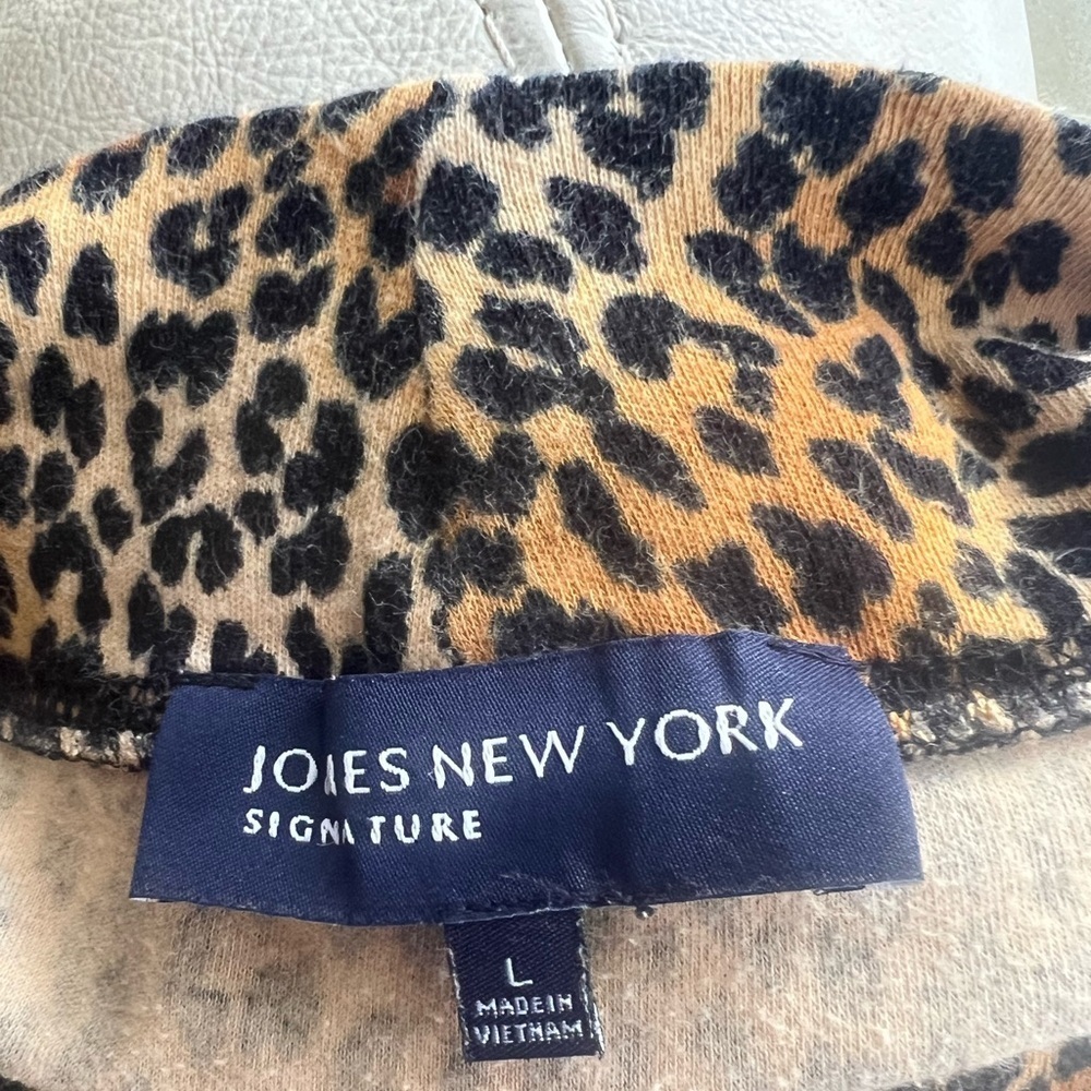 Jones New York Black and Tan Boxy Blouse with Mandarin Collar - Picture 5 of 8